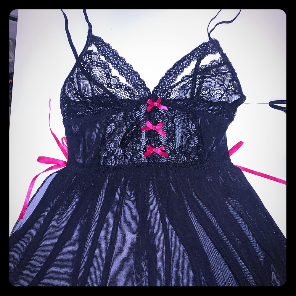 Black Lace Babydoll Lingerie